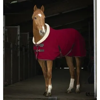 Deka pro koně Odpocovací deka EquiTheme -TEDDY- - Vínová - 155cm