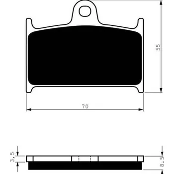 Brzda pro motocykl Přední brzdové destičky Goldfren Triumph Rocket III 2300 2004-2009 směs S3