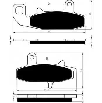 Brzda pro motocykl Přední brzdové destičky Goldfren Suzuki DR 600 R 1986-1991 směs S3