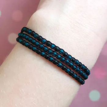 Náramek Maj šperky Trojitý náramek (petrolejový)