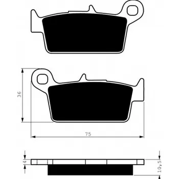Brzda pro motocykl Zadní brzdové destičky Goldfren Kawasaki KLX 250 (S) 2006-2016 směs K5