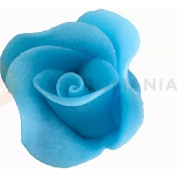 Výroba svíčky Květ růže velká z cukru 4 cm, modrá | MAGMART, R 01