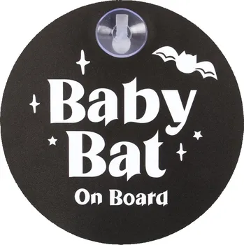 Přísavka na okno Baby bat on board - Originální bezpečnostní označení s netopýřím motivem