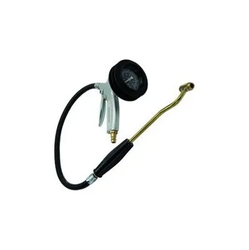 pumpička ruční plnič pneumatik, oboustranný konektor pro čerpací stanice, včetně manometru D63mm, bez kalibrace, rozsah 0-10 / 0-140, [bar/psi], TPG04-10-U