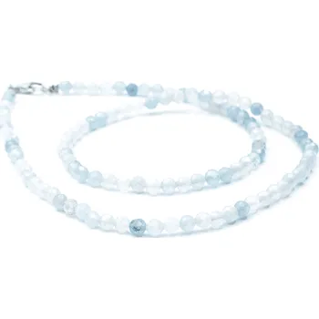 Náhrdelník Milujeme Kameny Akvamarín modrý - náhrdelník fazetovaný kulička NAFK1 36754