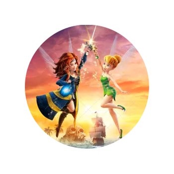 Jedlá dekorace na dort ZVONILKA a piráti, VARIANTA Jedlý papír 989