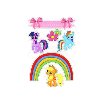 Jedlá dekorace na dort PONÍCI, VARIANTA Jedlý papír 958