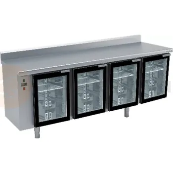 Chladící stůl bez agregátu s prosklenými dveřmi 2125x700x850 mm | DORA METAL, DM-90008