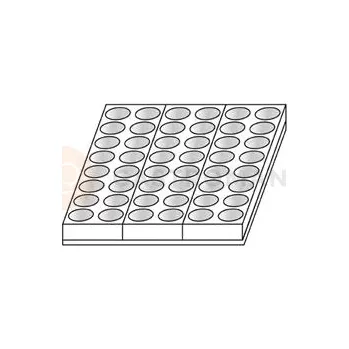 Výrobník cukrové vaty Forma na kulaté minidezerty - 48 ks x 25x25 mm - MIGNONB001 | MARTELLATO, Mignon