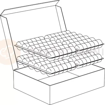 Čokoládová tyčinka Papírová krabička na makronky - SMC144 | PAVONI, Storage &Display