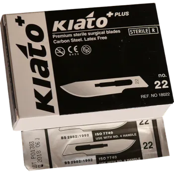 Skalpel Kiato Čepelka skalpelová č. 22 sterilní 100 ks