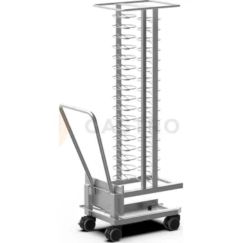 Servírovací stolek Nerezový vozík pro regeneraci k pecím COMPACT BIG 2011 na 34 talířů | UNOX, QUICK.Plate