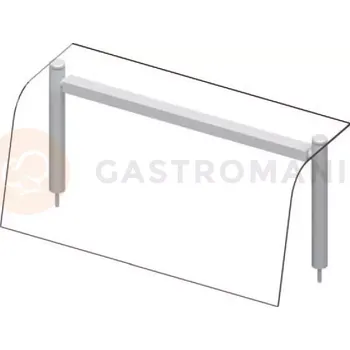 Nástavec na skříň Nástavec nad stoly s osvětlením a ochranným sklem, 790x455x450 mm | STALGAST, ST 270