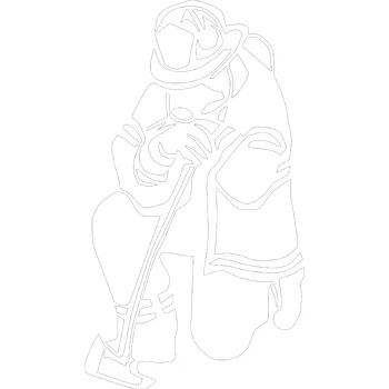 Samolepicí dekorace na vozidlo Hasič 1 samolepka na auto - žlutá tmavá / 5x9 cm