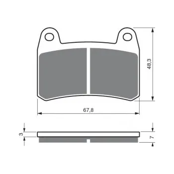 Brzda pro motocykl Přední brzdové destičky Goldfren Benelli BN 251 2014-2015 směs AD