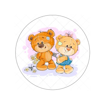 Jedlá dekorace na dort MEDVÍDCI, VARIANTA Jedlý papír 39