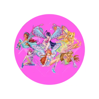 Jedlá dekorace na dort WINX růžové, VARIANTA Jedlý papír 562