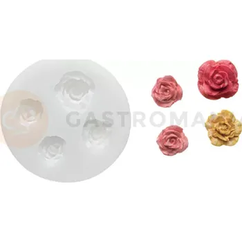 Kuchyňská sůl Forma na cukrovou hmotu SLK 295 - růže, 25x25 mm | SILIKOMART, Sugarflex Roses