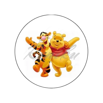 Jedlá dekorace na dort MEDVÍDEK PÚ kamarádi, VARIANTA Jedlý papír 142