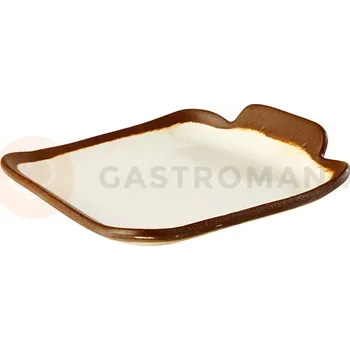 Servírovací tác z melaminu, krémový 140x130 mm | APS, Crocker