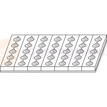 Výrobník cukrové vaty Forma na minidezerty ve tvaru kapky - 35 ks x 65x40 mm - MONOP.C008 | MARTELLATO, Monoportions & Mignon