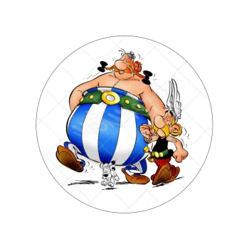 Jedlá dekorace na dort ASTERIX na procházce, VARIANTA Jedlý papír 1257