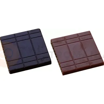 Čokoládová tyčinka Polykarbonátová forma k vytvoření čokoládových tvarů, hranaté - 4 ks x 5g, 32x32x4 mm - MA2002 | MARTELLATO, Napolitain