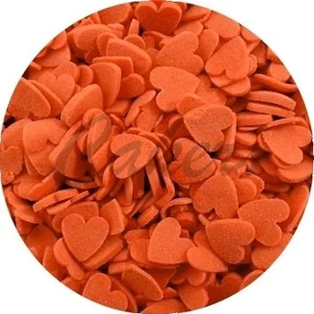 Čokoláda Cukrová srdíčka 6mm červená 50g