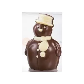 Čokoládová tyčinka Termoformovaná 3D forma na čokoládu- Sněhulák, 3ks, 114mm - MAC320S | MARTELLATO, 3D Christmas