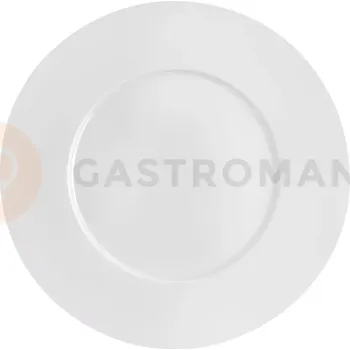 Talíř Mělký talíř z bílého porcelánu, hladký okraj 24 cm | DEGRENNE, Collection L