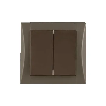 vypínač spínač č.5 ELEGANT - oříšk.hnědá, komplet