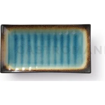 Servírovací talíř z kameniny, 27,2x15 cm, modrá | FINE DINE, Lazur