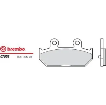 Motodíl Zadní brzdové destičky Brembo Suzuki 650 BURGMAN EXECUTIVE 2004 - směs XS