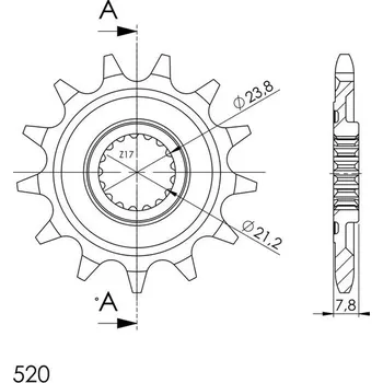 Řetězová sada pro motocykl SUPERSPROX Řetězové kolečko SUPERSPROX CST-1326:12 12 zubů, 520