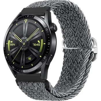 Řemínek na hodinky BSTRAP | BStrap Braid Nylon reminek na Huawei Watch GT3 46mm, gray black (SSG035C0409)