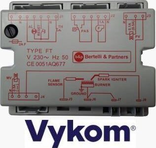 Řídící a zapalovací automatika Bertelli FT 09, turbo, Ta 2s, Ts 10s