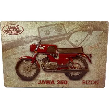 Plechová cedule Plechová cedule Jawa - 350 BIZON 29 x 19 cm