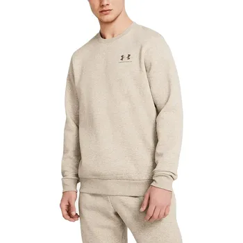 Pánská mikina mikina Under Armour Essential Fleece Crew - Timberwolf Taupe Light Hthr/Timberwolf Taupe L