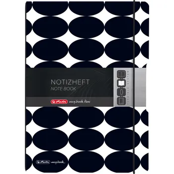 Sešit Sešit flex Herlitz A5, 40 listů, tečky, Just Black