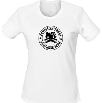 Dámské tričko Dámské funkční tričko Zombie Outbreak Response Team Hello Kitty - bílá