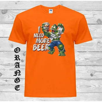 Chlapecké tričko detske-levne-bavlnene-tricko-potisk-Hulk-pivo Barva: Orange - oranžová, velikost: 128