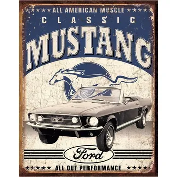 Plechová cedule D.E. metal signs Plechová cedule Classic Ford Mustang 40 cm x 32 cm