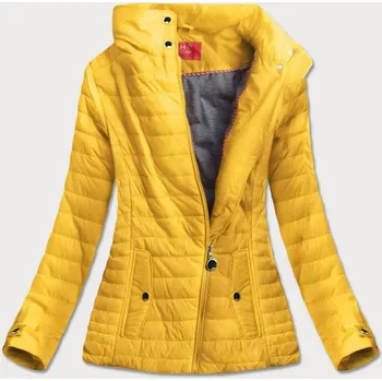 Žlutá bunda s vysokým stojáčkem (DL016) odstíny žluté S (36)