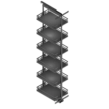 Kuchyňská skříňka Menage Confort Potravinová skříň FLAT 1900 - 2300 mm s tlumením / Antracit 400 mm 6