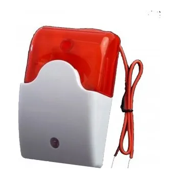 Zabezpečení domácnosti Červená drátová strobo siréna k GSM alarmu malá LM103