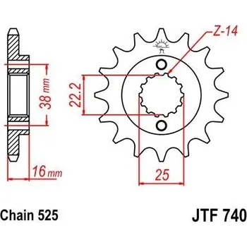 Auto-moto Jt sprockets JTF 740-16 Ducati