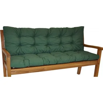 Podsedák Polstr na zahradní LAVIČKU 120 cm látka tmavě zelený melír