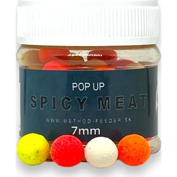 Boilies Plovoucí Boilies Fluo Method Feeder Fans 7mm 50ml Varianta: Pop Up Fluo Kořeněné Maso 7 mm 50 ml