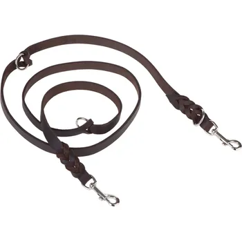 Vodítko pro psa Heim Kožené vodítko s vpletenou karabinou 18 mm 2,2 m hnědé