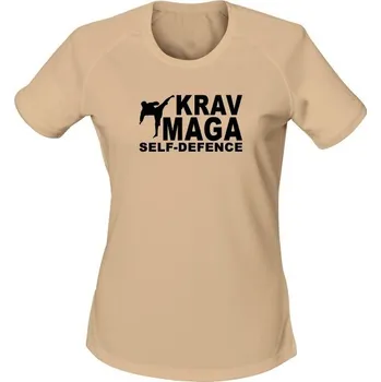 Dámské tričko Funkční dámské tričko Krav Maga - self defence fighter - písková